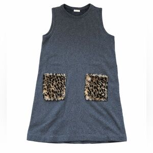 J. Crew/Crewcuts Tank Dress with Animal Print Pockets - size 14